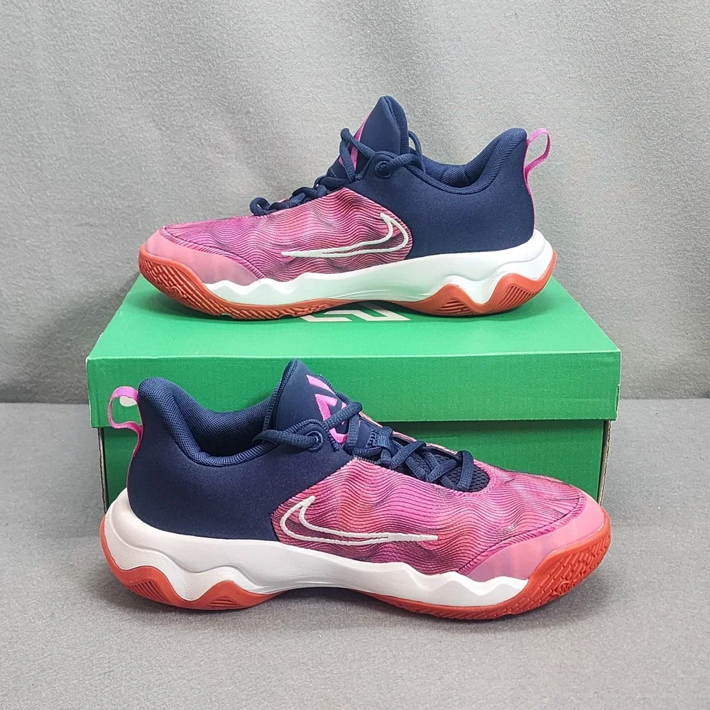 Nike Giannis Immortality 4 SE Picante Red Midnight Navy Kids 5.5Y IH7662-600